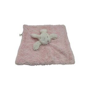 Blankets‎ and Beyond Pink Fluffy Lovey White Rabbit Baby Minky Security Blanket